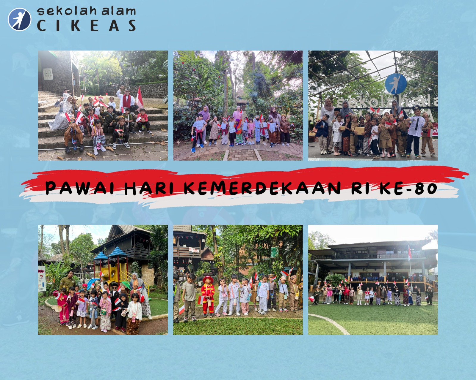 PGTK Sekolah Alam Cikeas Gelar Pawai Hari Kemerdekaan RI ke-80