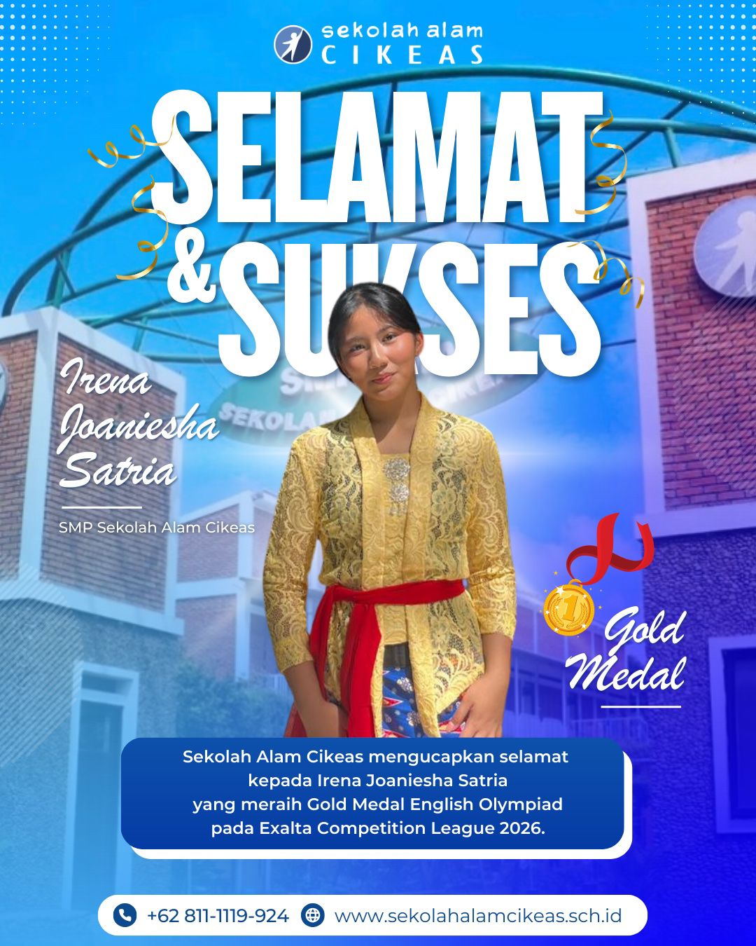 Selamat & Sukses atas Prestasi Siswa Siswi Sekolah Alam Cikeas!