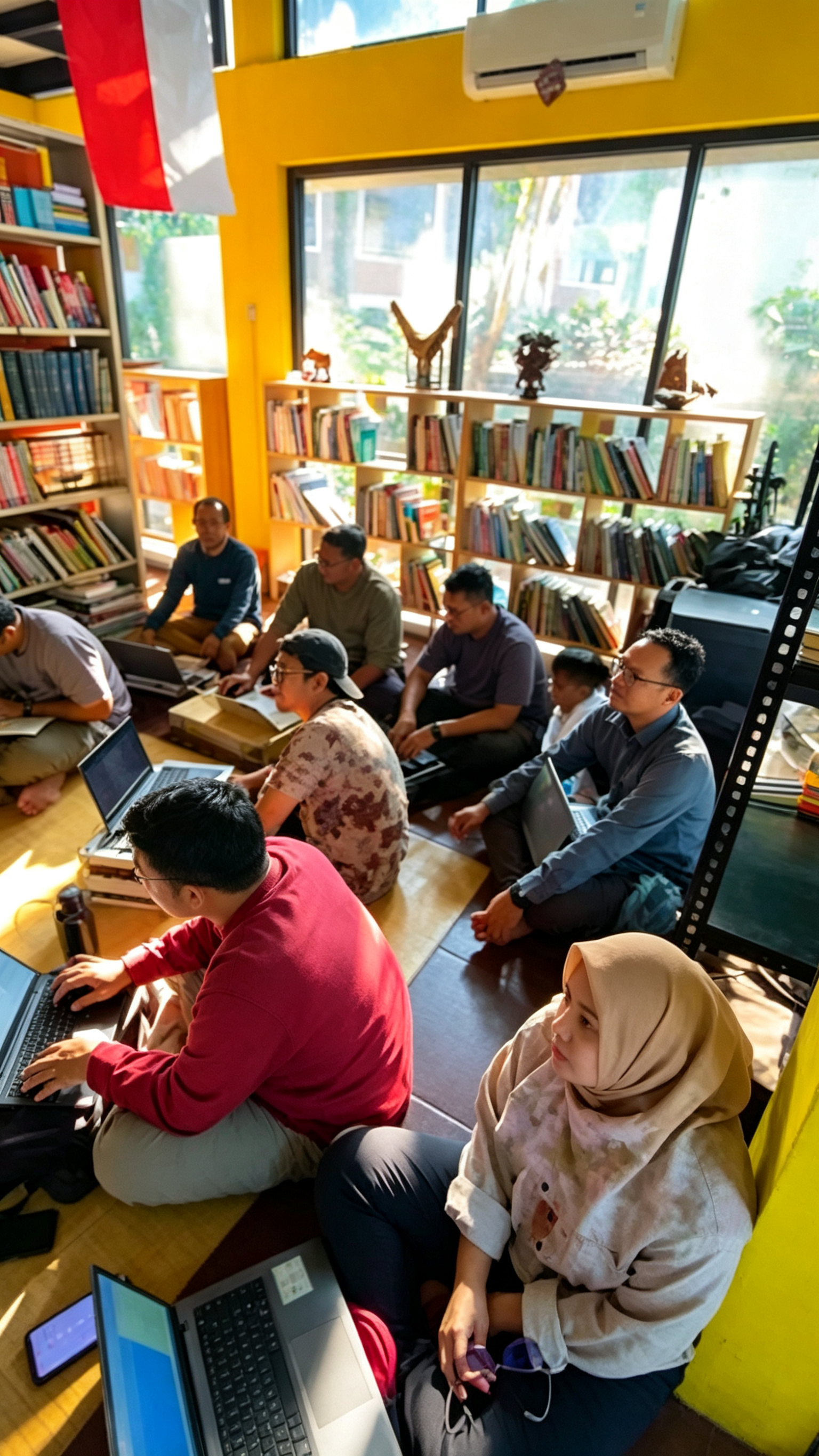 Manajemen Sekolah Alam Cikeas, sekaligus peserta literasi.